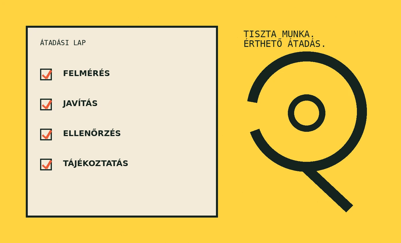 Villanyszerelési átadási ellenőrzőlap